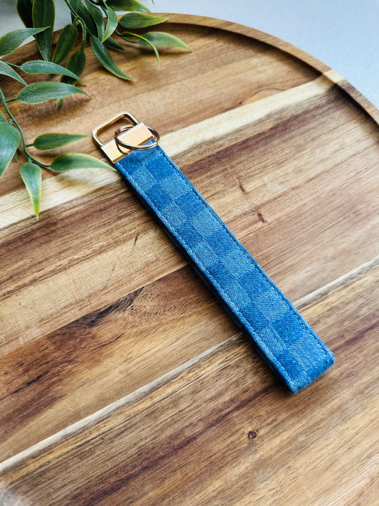 Denim Key Wristlet
