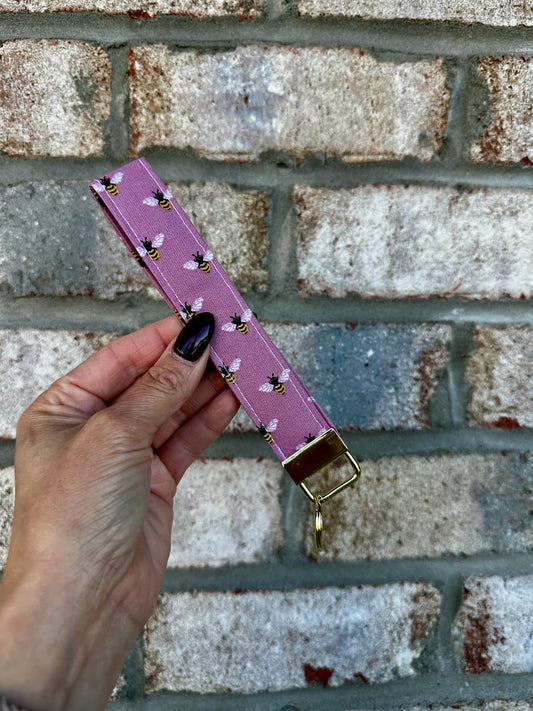 Honey Bee Key Wristlet