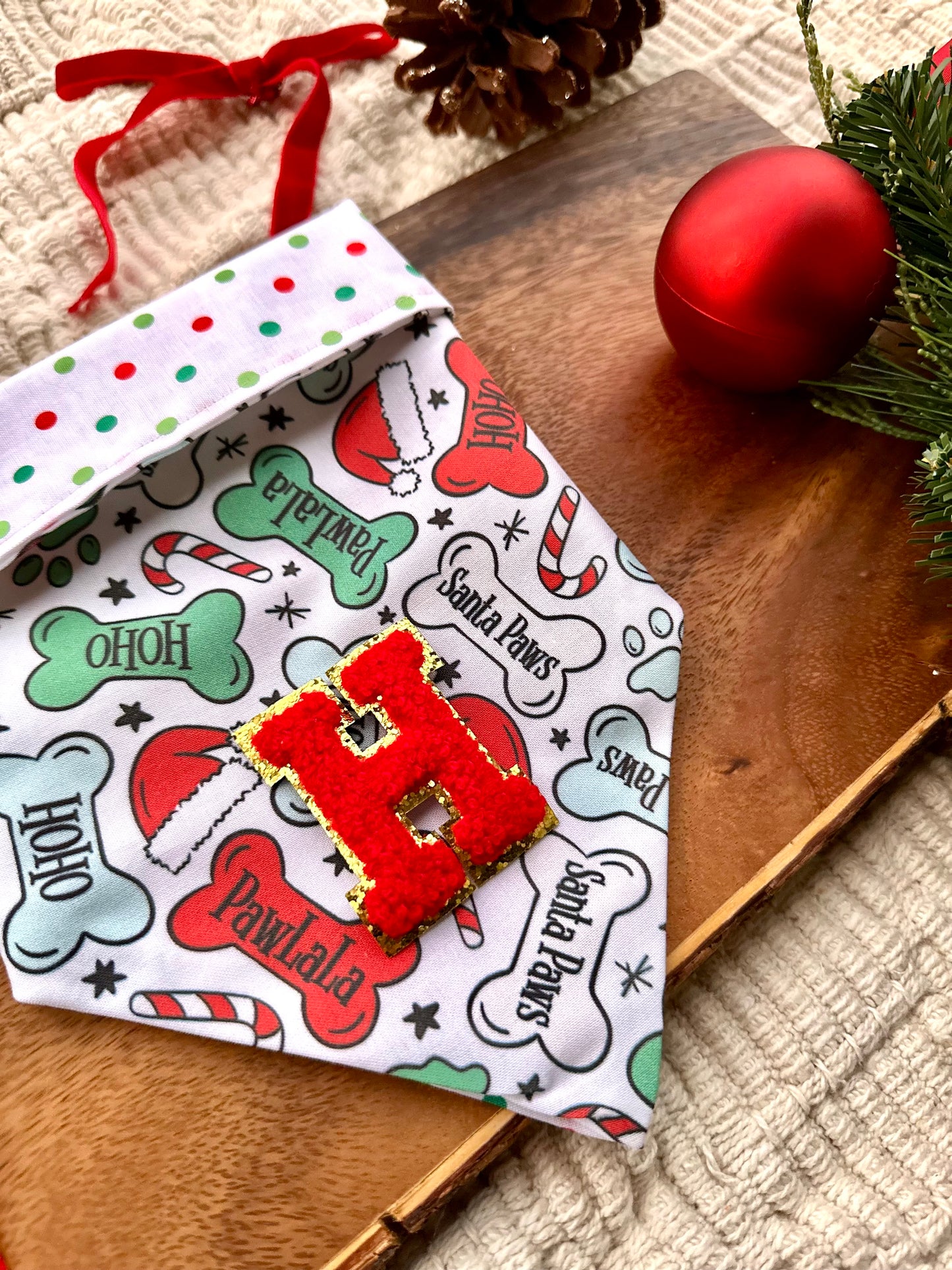 Red Glitter Letter Patches