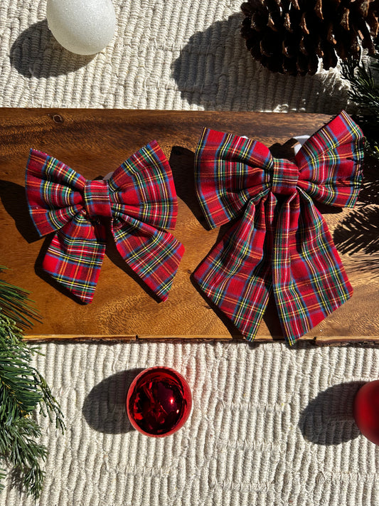Tartan Plaid Sailor Bow