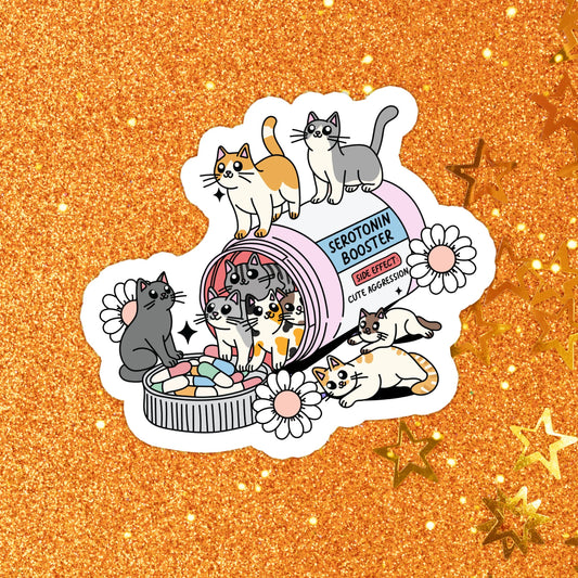 Cat serotonin booster sticker