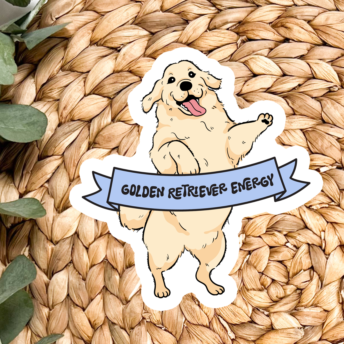 Golden Retriever energy sticker