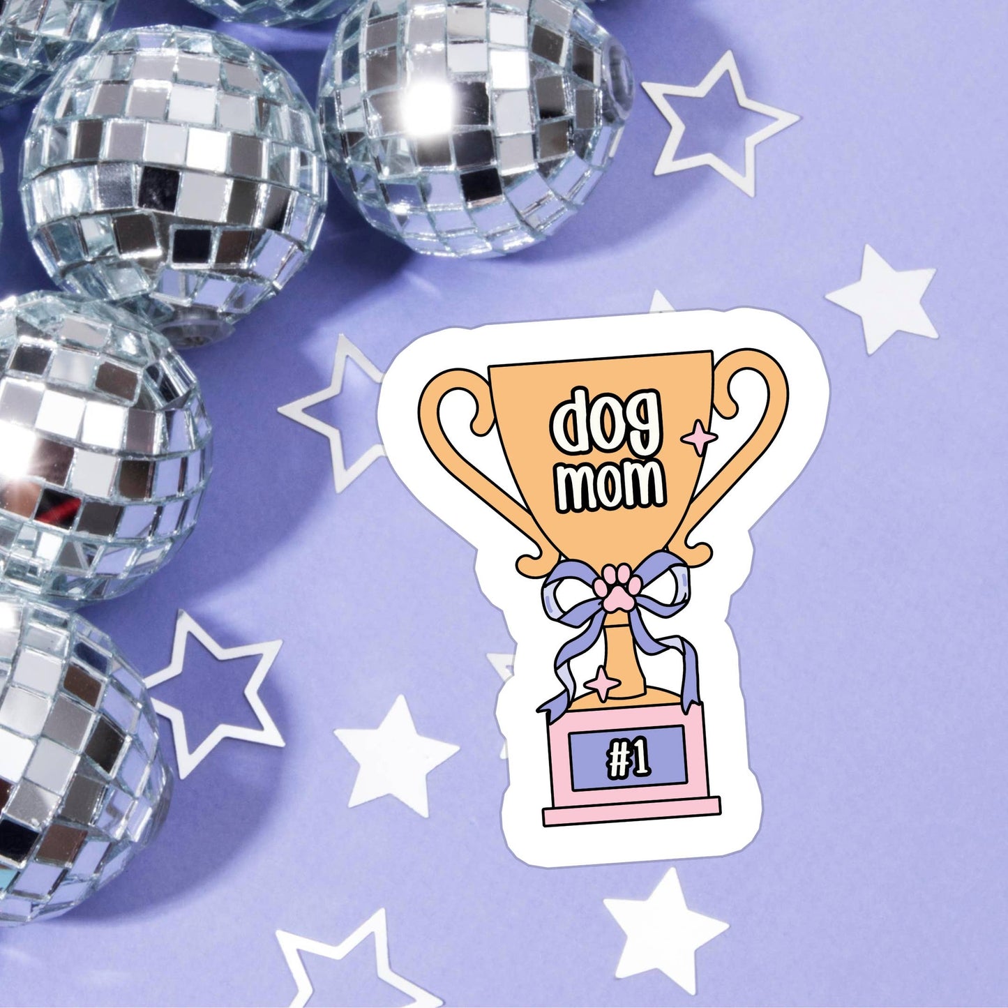 #1 dog mom sticker