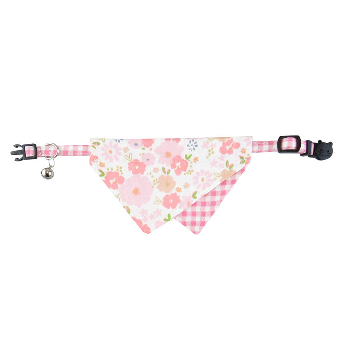 Mokka - Floral Bow Tie Cat Collar: Green / Bandana