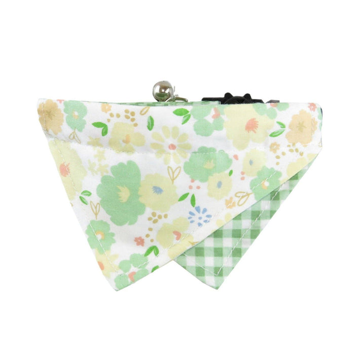Mokka - Floral Bow Tie Cat Collar: Blue / Bandana
