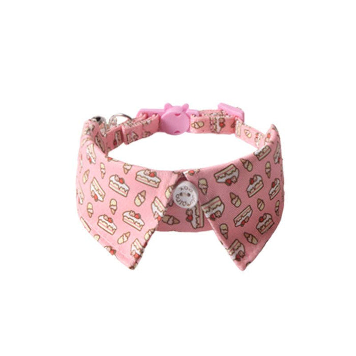 Mokka - Colorful Cat Collar with Bell: White