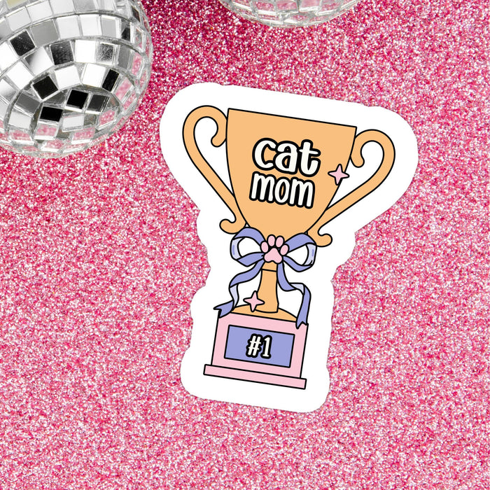Cat Cats Cat Mom Funny Waterproof Vinyl Sticker: Matte / Done!