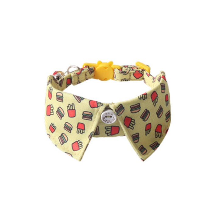 Mokka - Colorful Cat Collar with Bell: Pink Pizza