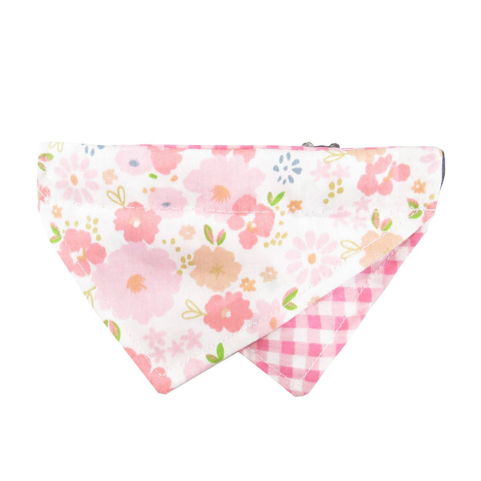 Mokka - Floral Bow Tie Cat Collar: Pink / Bandana