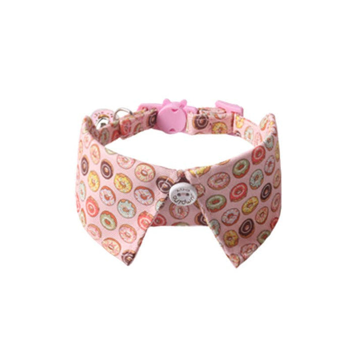 Mokka - Colorful Cat Collar with Bell: Pink Donut