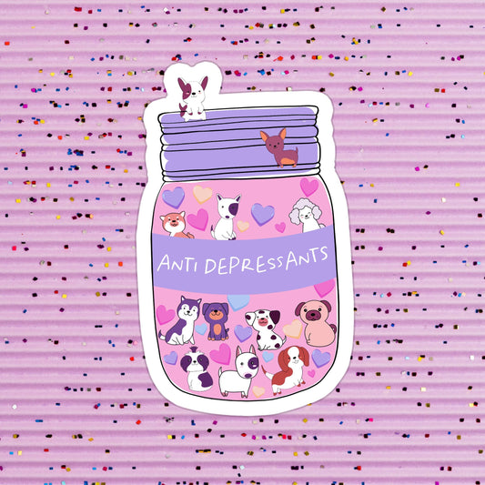 Dog anti-depressants sticker