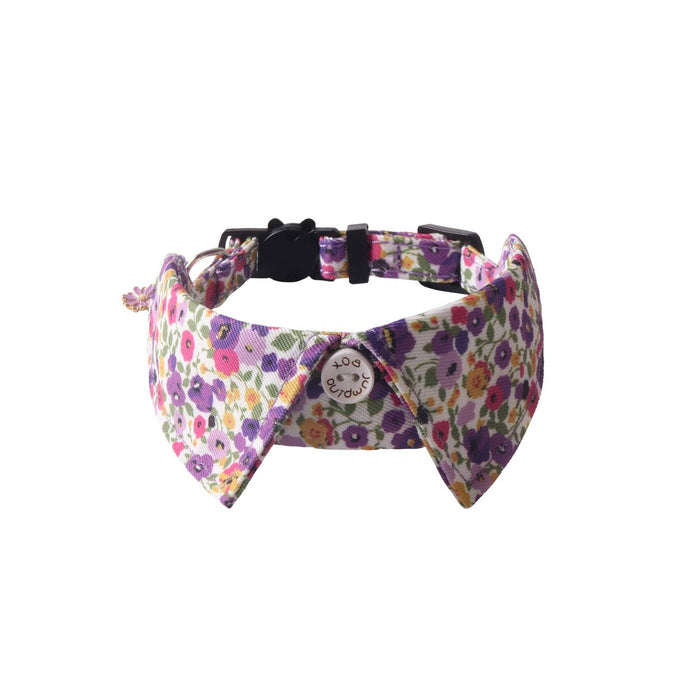 Mokka - Floral Chic Cat Collar: Orange