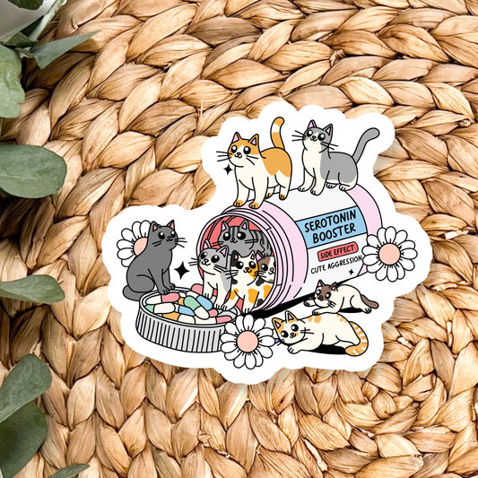 Cat serotonin booster sticker