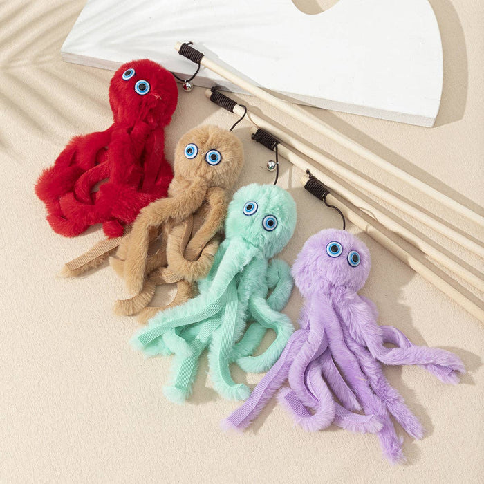 Moo - Octopus Cat Teaser Wand: Green