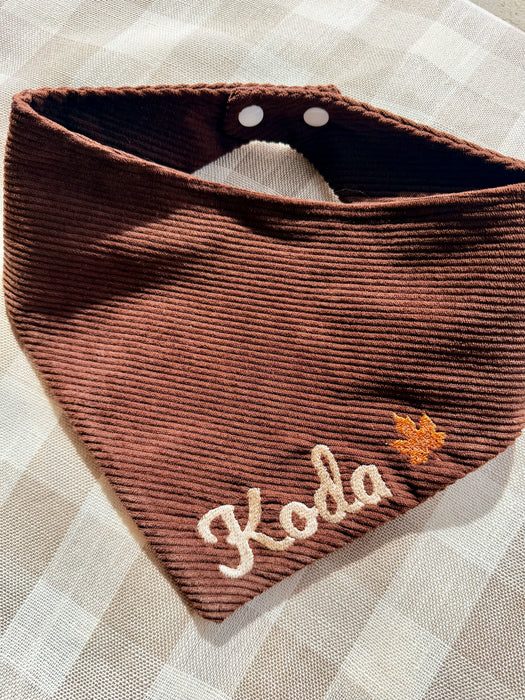 Personalized Embroidered Fall Bandana