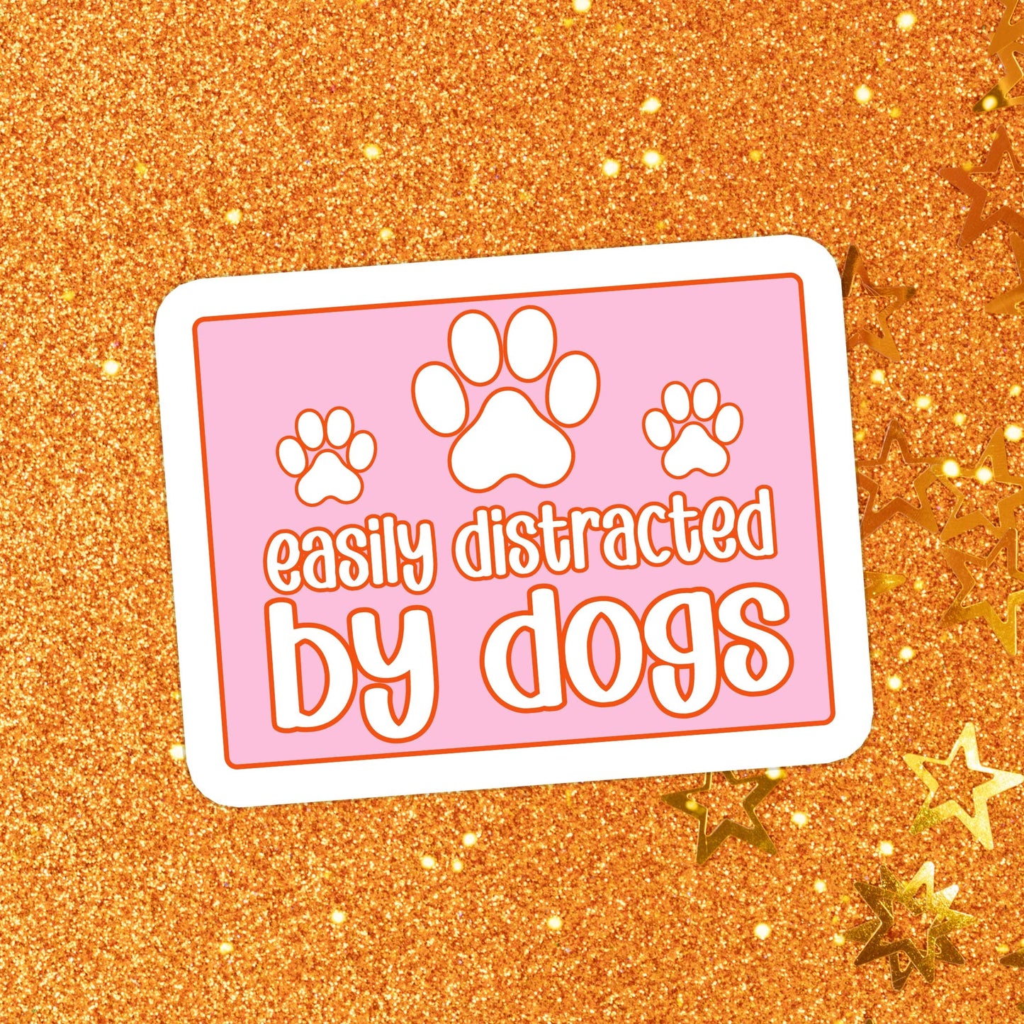 Easily distracted by dogs sticker