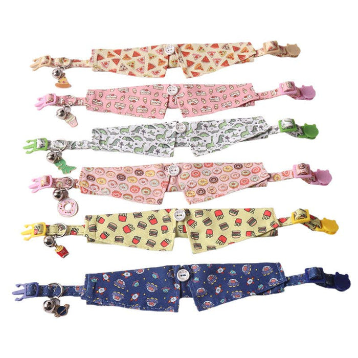 Mokka - Colorful Cat Collar with Bell: Pink Donut