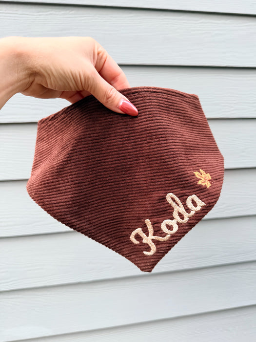 Personalized Embroidered Fall Bandana