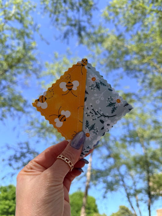 Spring Fabric Corner Bookmark
