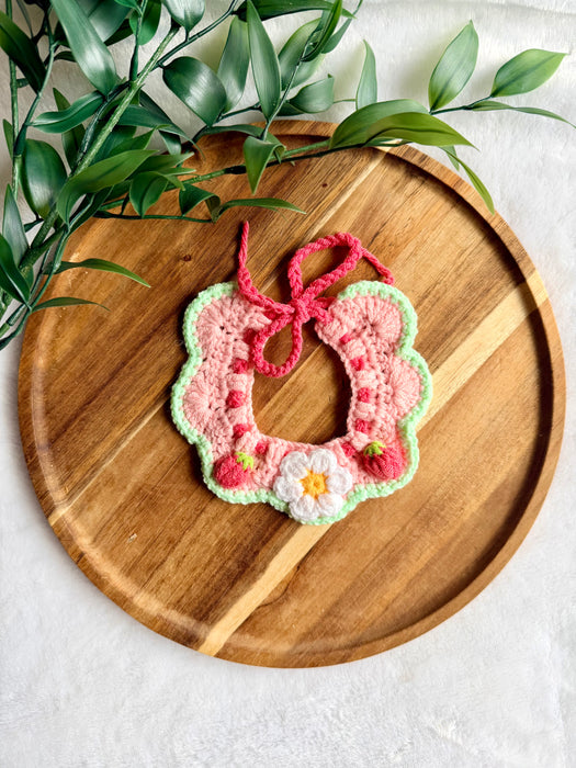Strawberry Daisy Crochet Bandana