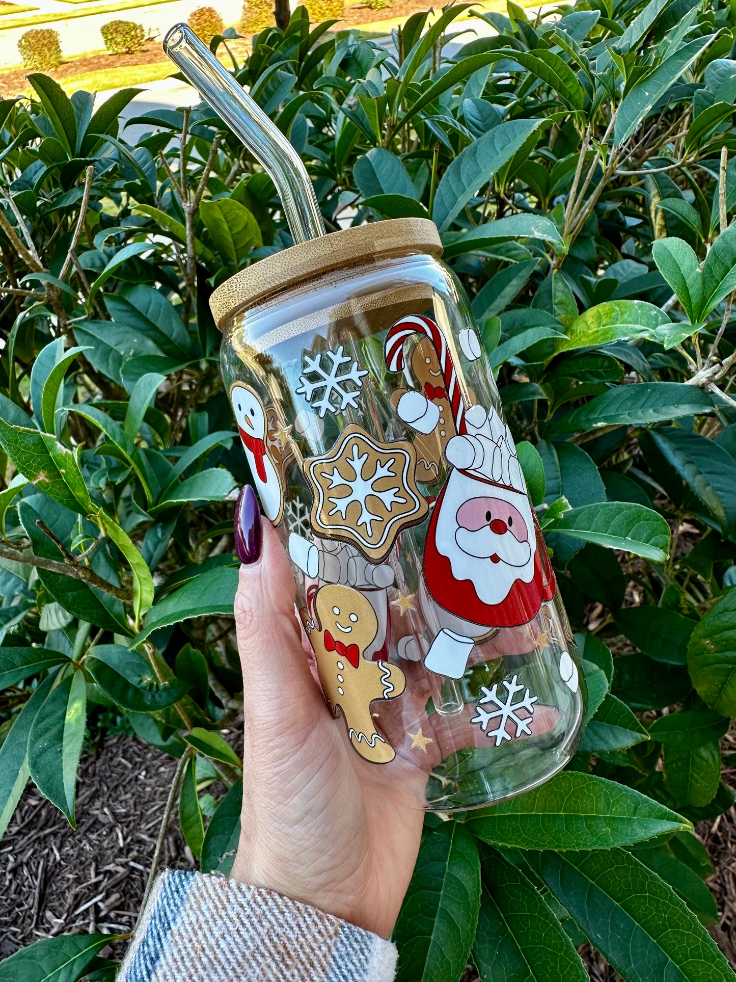 Christmas Cookies Glass Cup