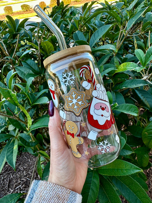 Christmas Cookies Glass Cup