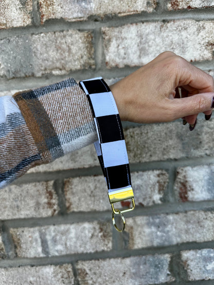 Checkered Key Wristlet