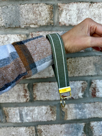 Hunter Stripe Key Wristlet