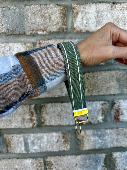 Hunter Stripe Key Wristlet