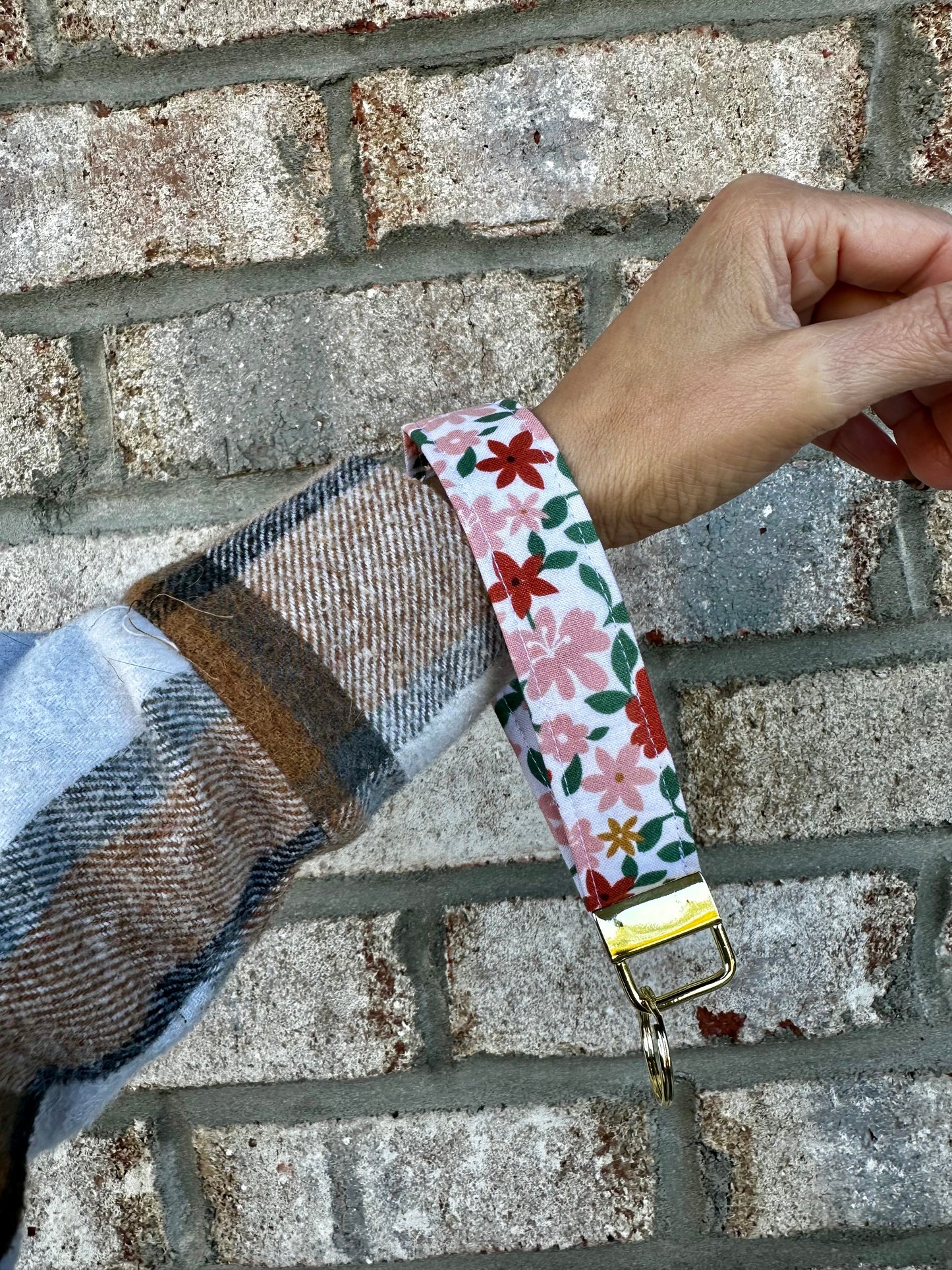 Pink Blossom Key Wristlet