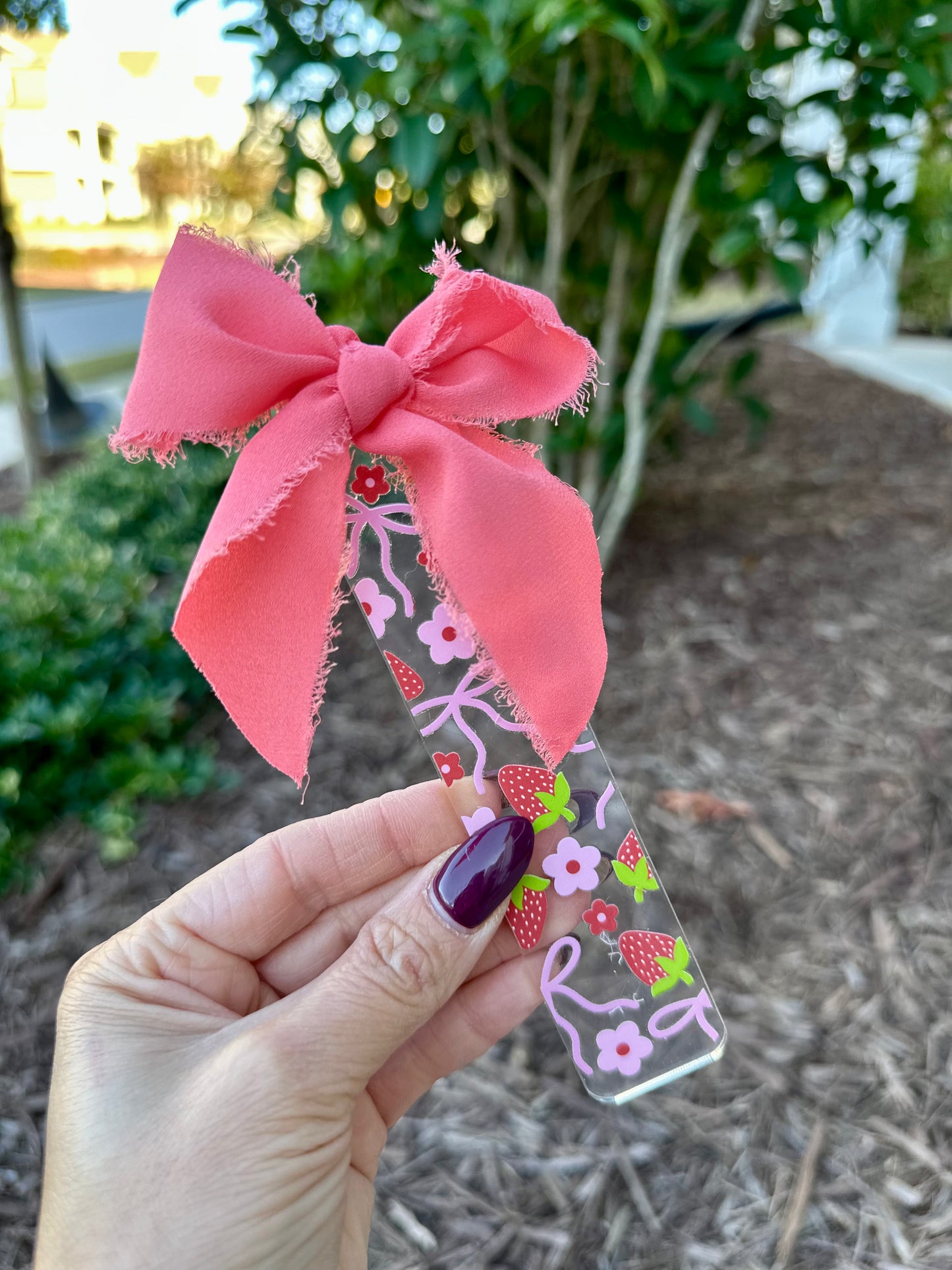Strawberry Girly Bookmark