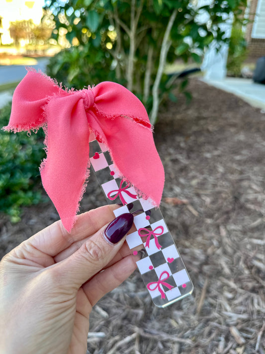 Checkered Bows Bookmark
