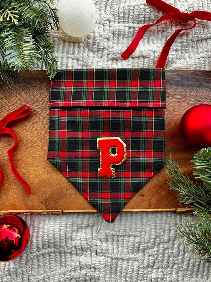 Red Glitter Letter Patches