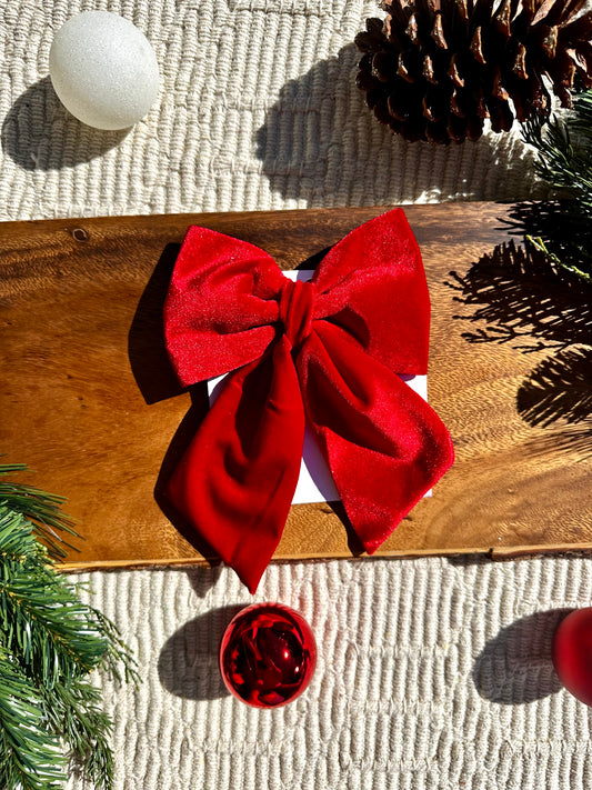 Red Velvet Sailor Bow