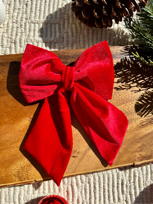Red Velvet Sailor Bow