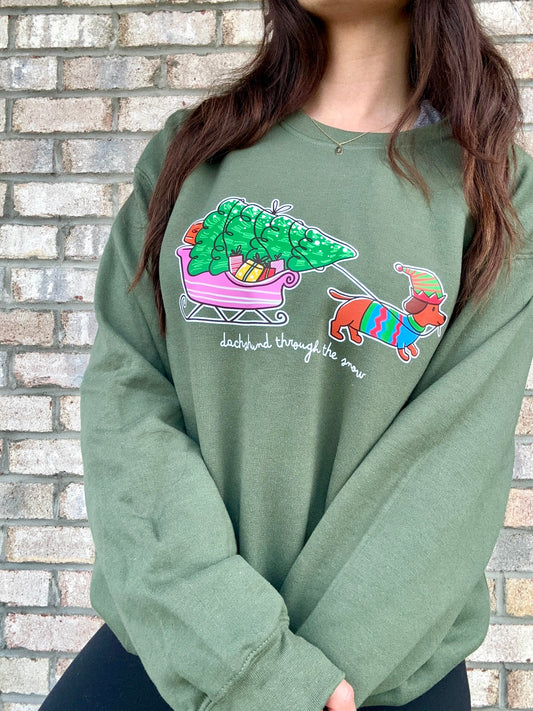 Dachshund Christmas Crewneck Sweatshirt