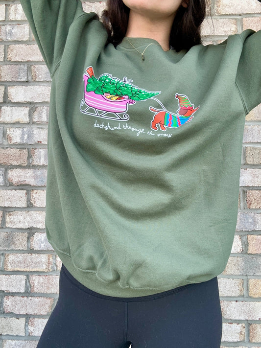 Dachshund Christmas Crewneck Sweatshirt