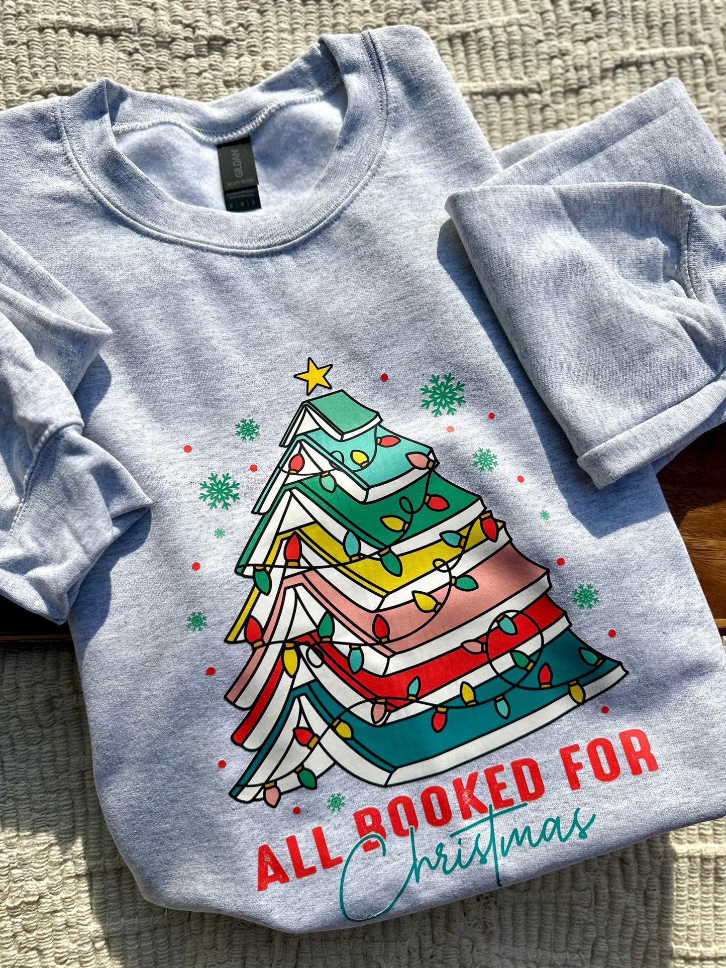 All Booked for Christmas Crewneck Sweatshirt