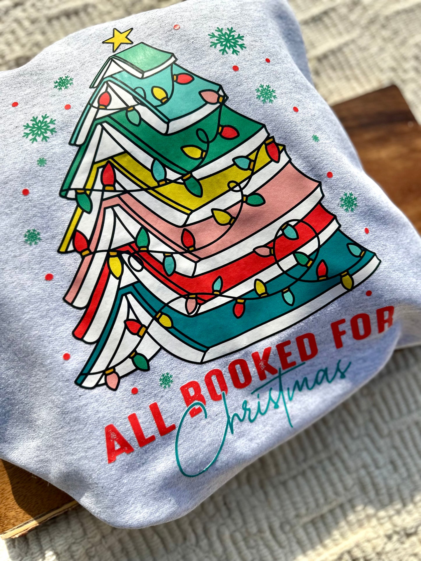 All Booked for Christmas Crewneck Sweatshirt