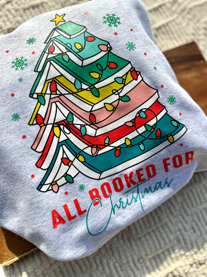 All Booked for Christmas Crewneck Sweatshirt