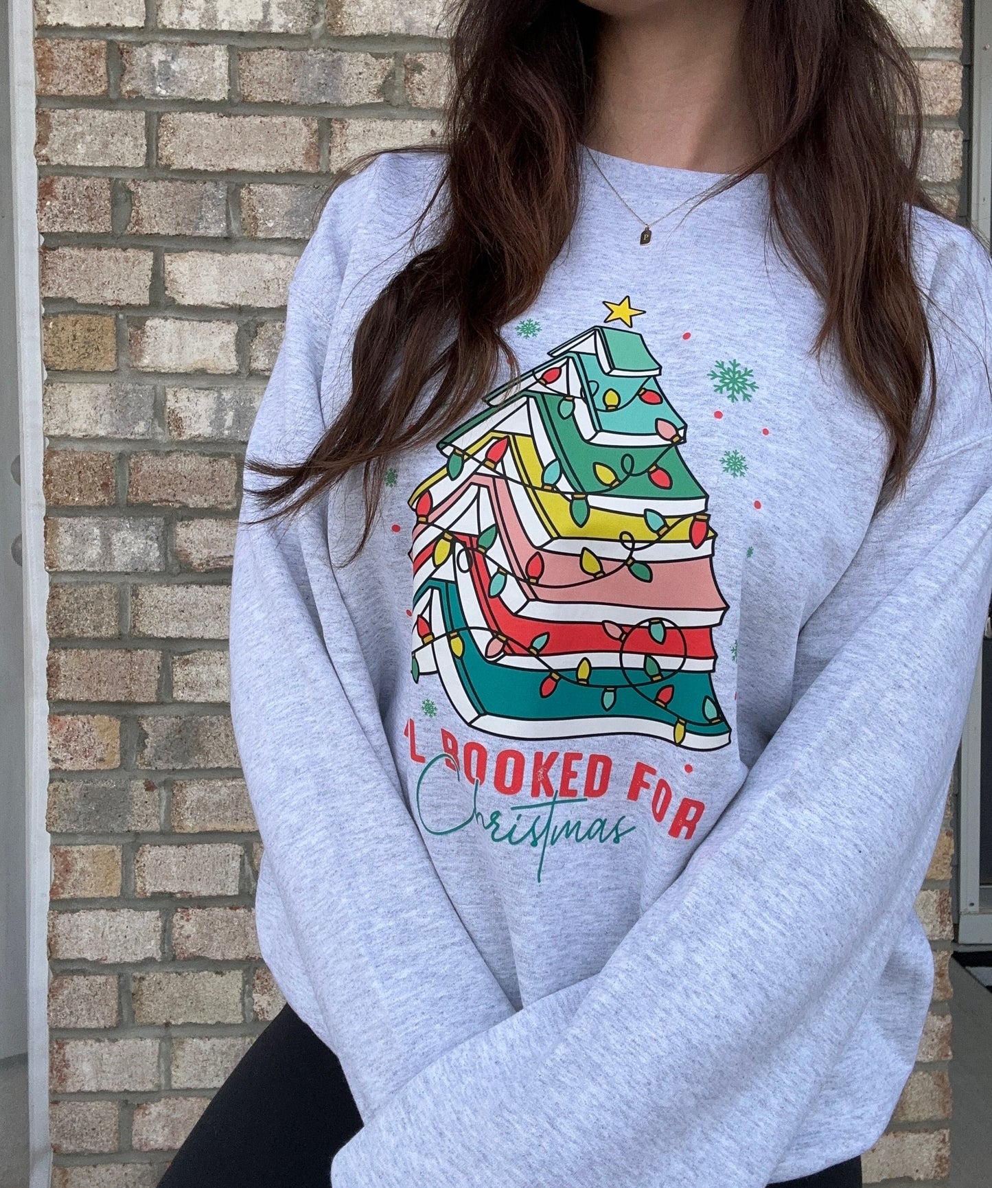All Booked for Christmas Crewneck Sweatshirt