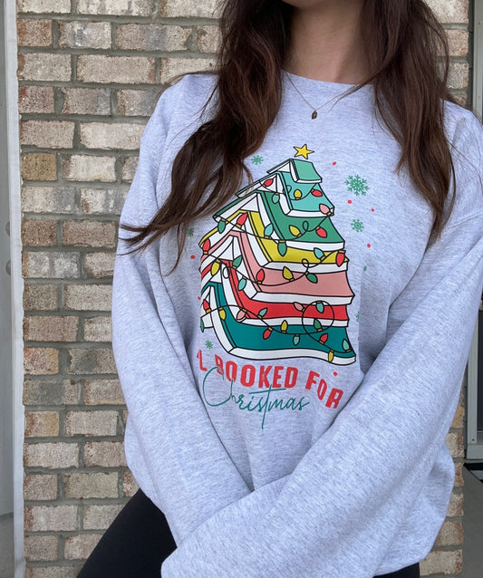 All Booked for Christmas Crewneck Sweatshirt