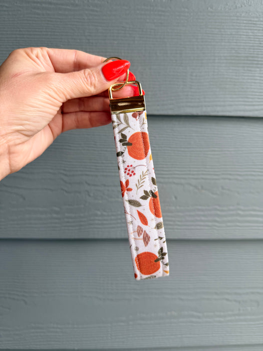 Fall Pumpkin Wristlet