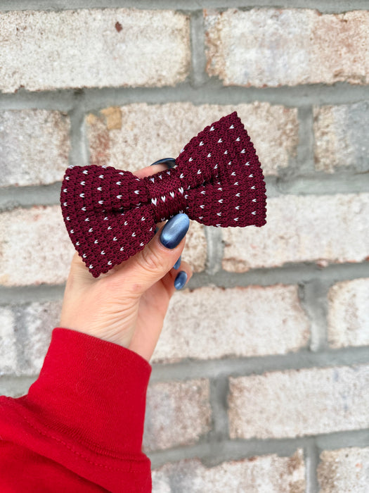 Heart Knit Bow Tie