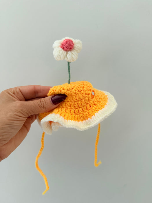 Daisy Stem Crochet Hat