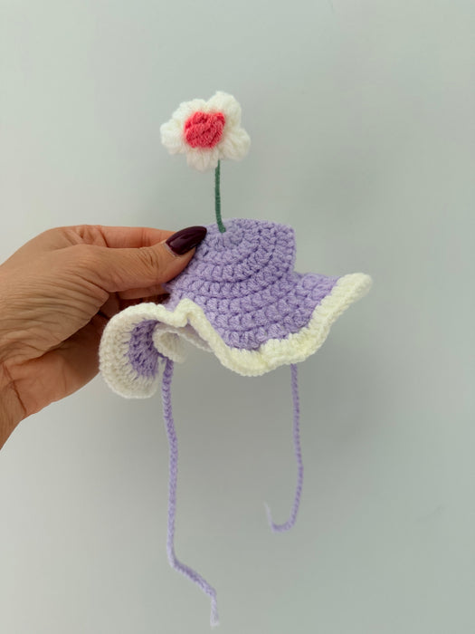 Daisy Stem Crochet Hat