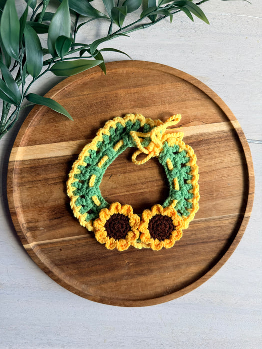 Sunflowers Crochet Bandana