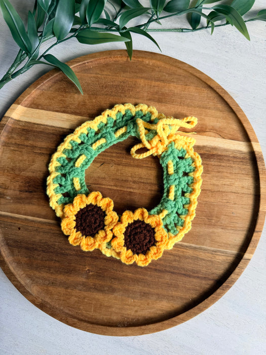 Sunflowers Crochet Bandana