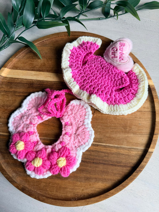 Pretty in Pink Crochet Bandana
