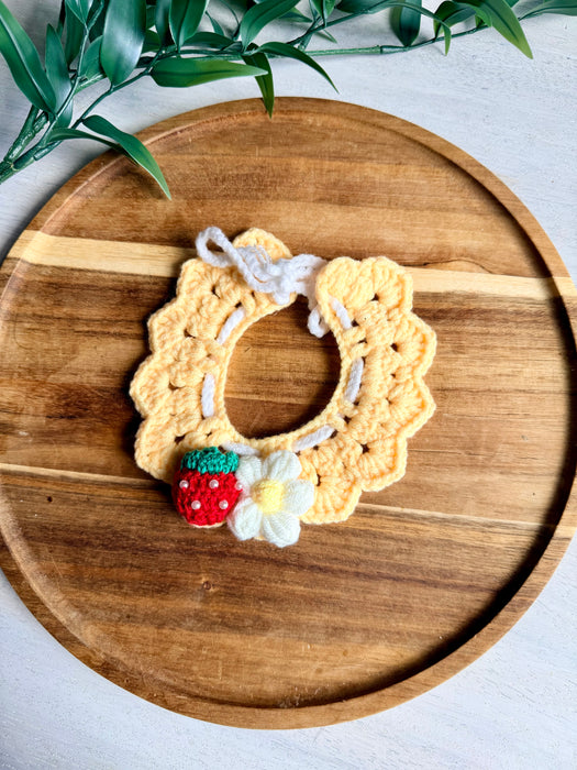 Sunny Strawberry Crochet Bandana